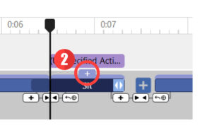 Show motion mixer pane with the add button on the top of the action bar.