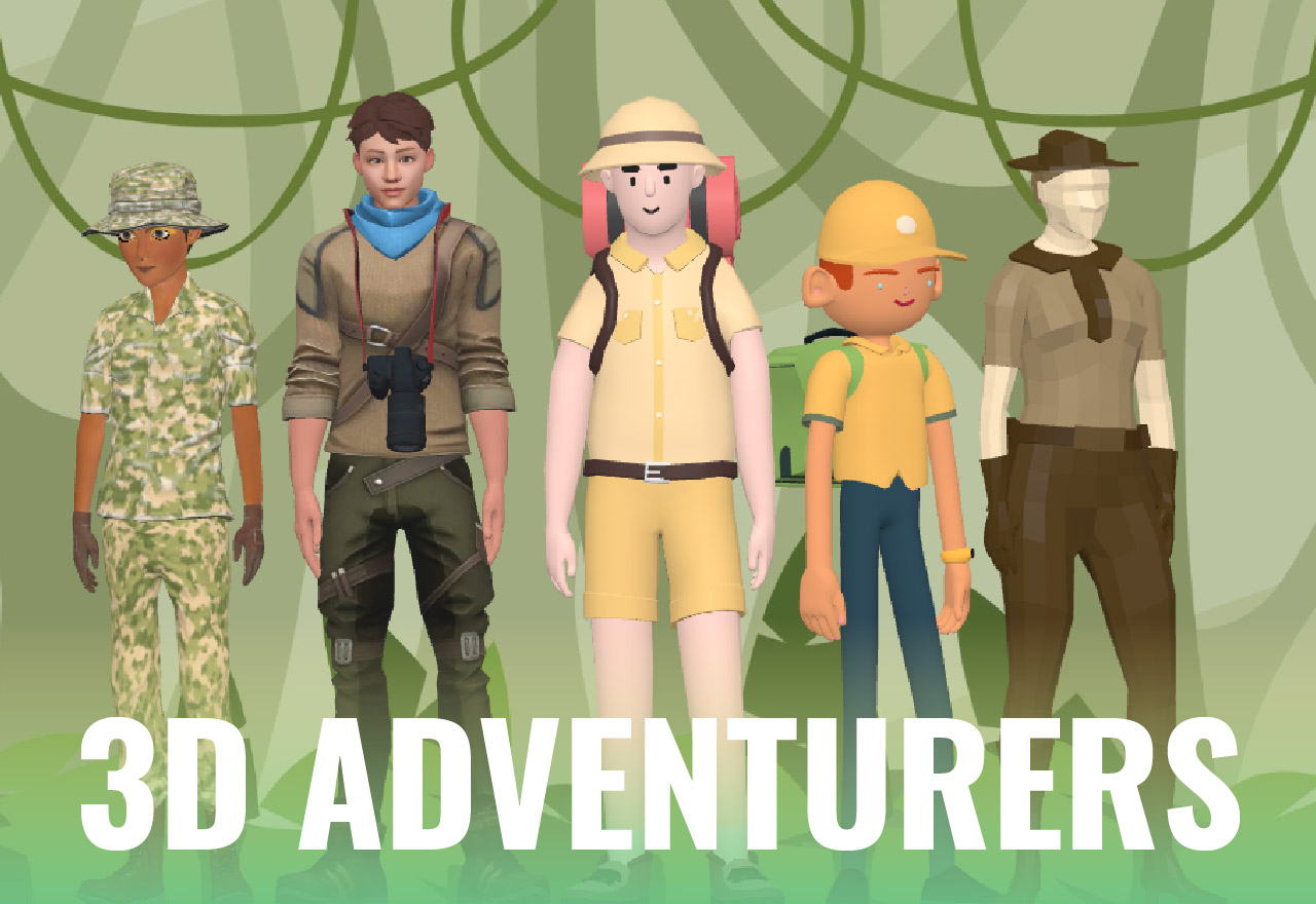 3D Characters Adventurers Online Animation