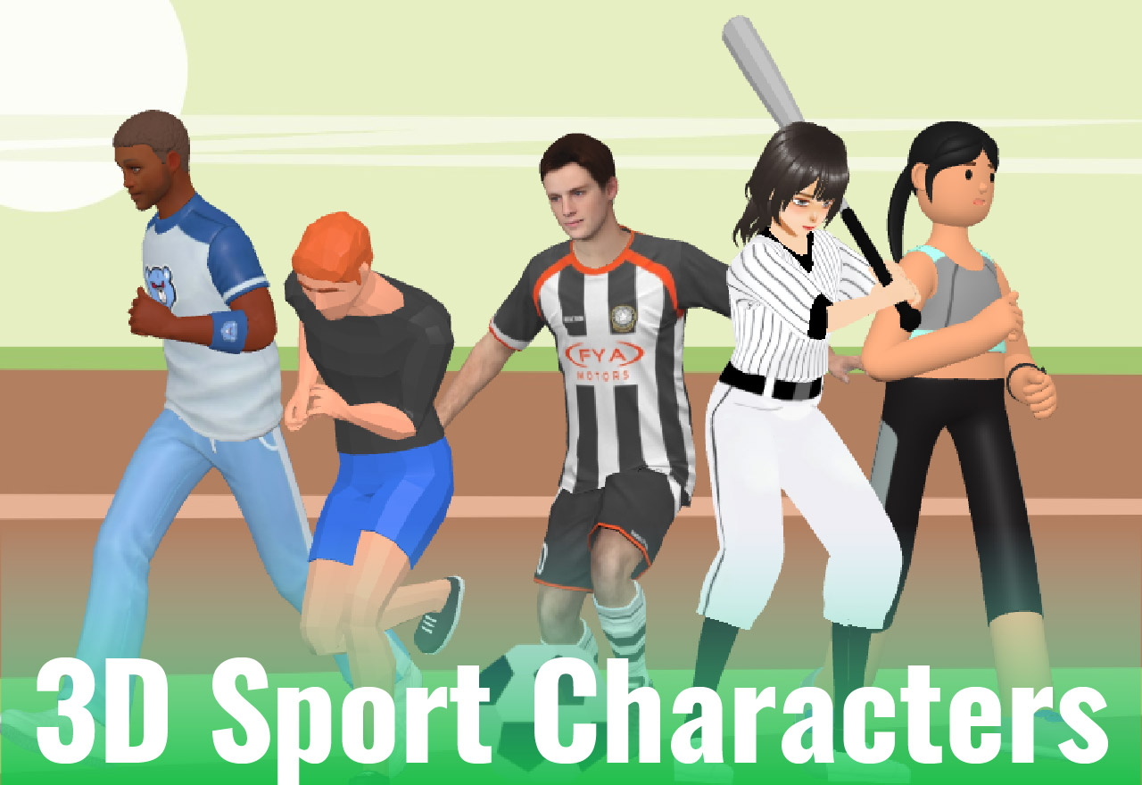 3D Sport Exercise Characters Beginner Animation