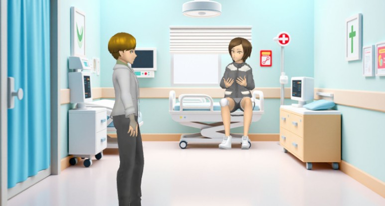 3d character template of visit doctor