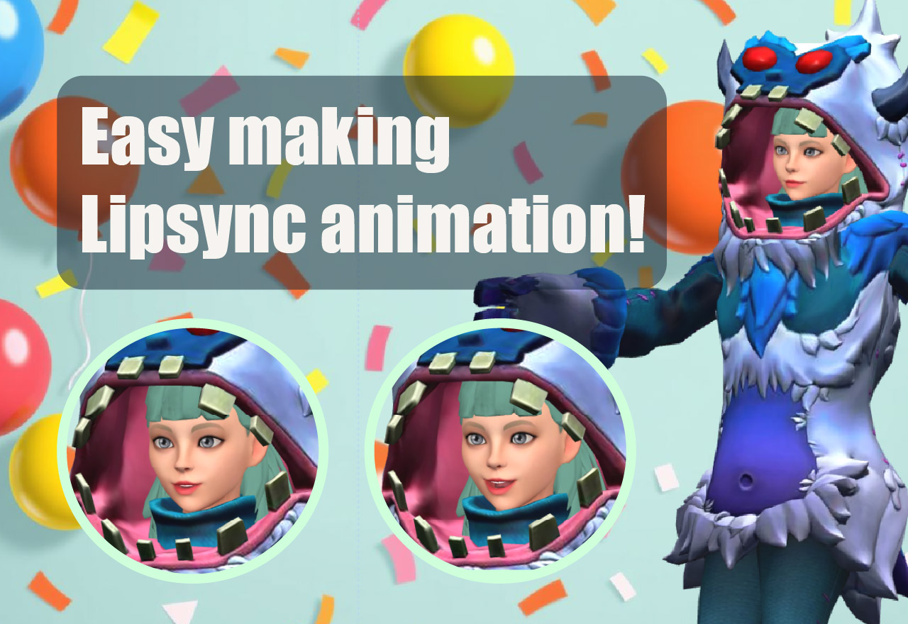 Use automatic lipsync animation to make your characters talk naturally.