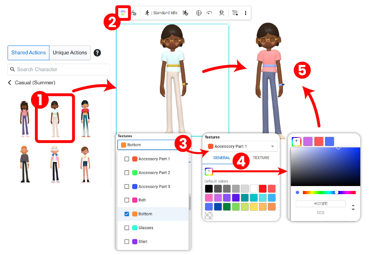 anifuzion customize character color