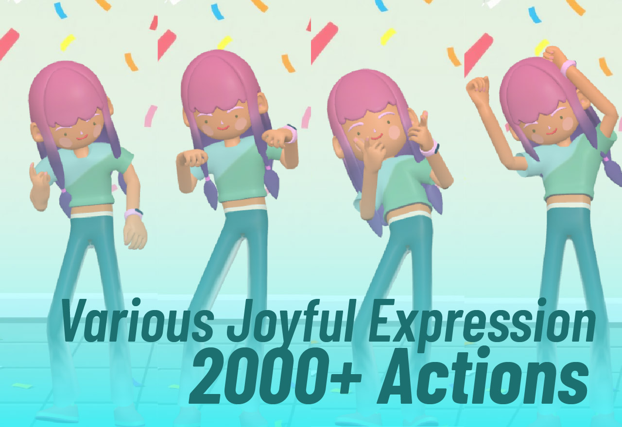 Bring Your Animations to Life with Over 2000 Character Actions and Automatic Lipsync