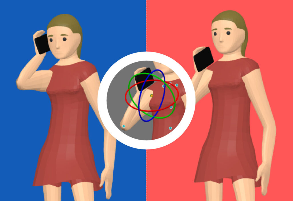 3D Character rigging: Phone call 