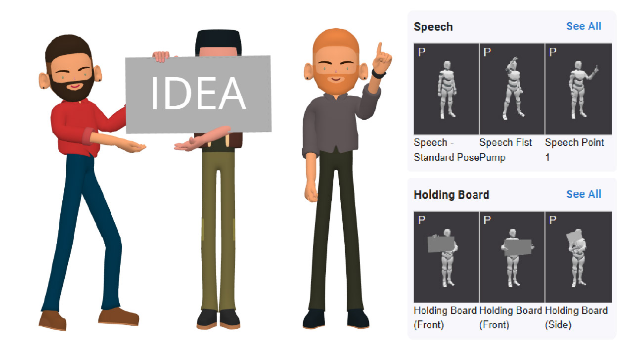 introduce business idea with presentation pose