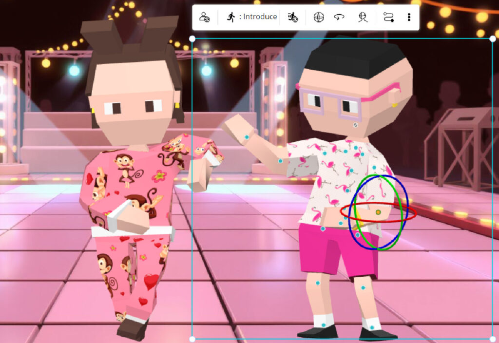 A screenshot of Visual Paradigm Online, showing how AniFuzion supports character rigging